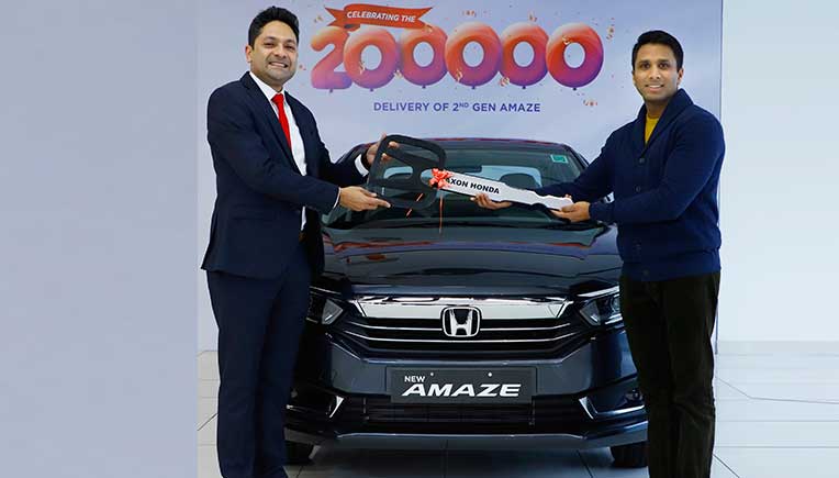 2nd Gen Honda Amaze crosses milestone of 200,000 deliveries in India