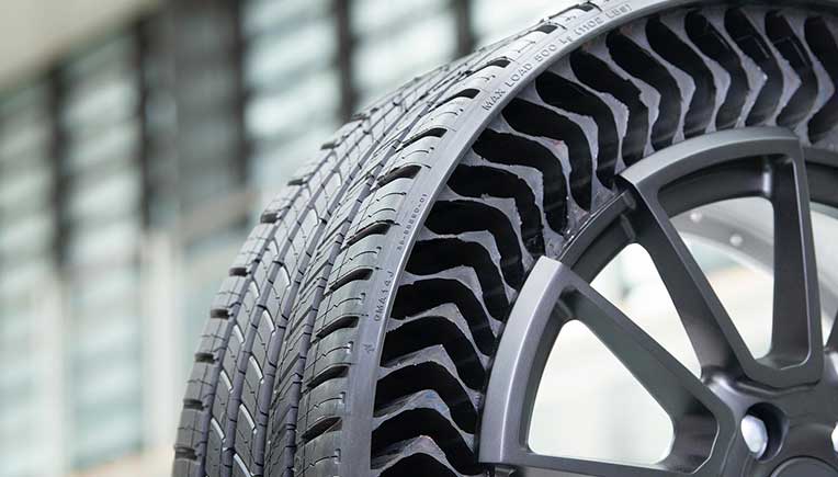 Airless wheel technology from Michelin, General Motors