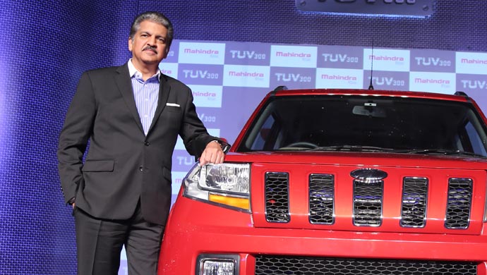 Anand Mahindra at the TUV300 launch in Chakan