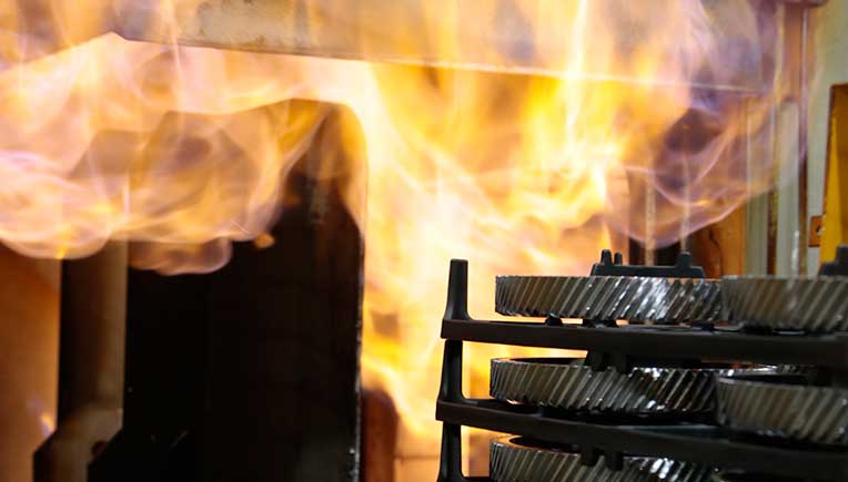 The gearboxes can spend up to 14 hours in an oven at 900 deg C
