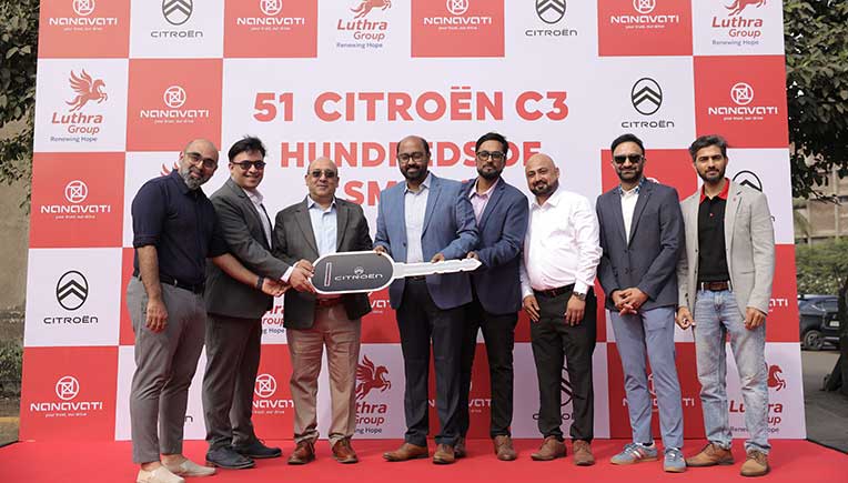 Citroen India delivers 51 C3 CNG vehicles to Luthra Group in Surat