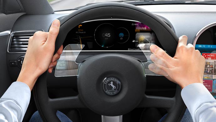 Continental integrates gesture-based control into steering wheel 