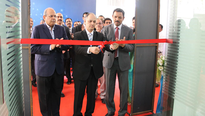 Sudhakar Potukuchi, VP – Technology, Eaton inaugurates the Incubation Centre of Eaton’s new Innovation Center in Pune.
