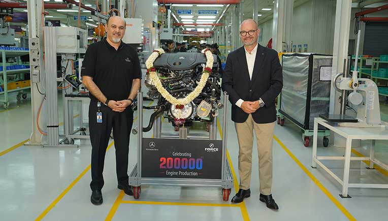 Force Motors rolls-out 200,000thMercedes-Benz engine in India