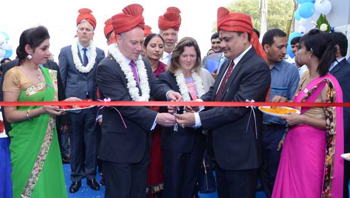 Senior Ford officials at the opening of Ford showroom