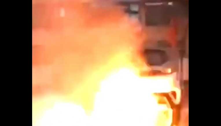 Screen grab from social media video