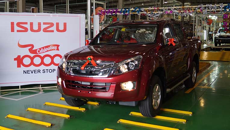 Isuzu Motors India rolled out the 10,000th vehicle from its factory located in SriCity, Andhra Pradesh. 