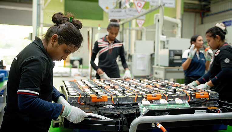 JSW MG Motor India deploys 80% women workforce at battery assembly shop