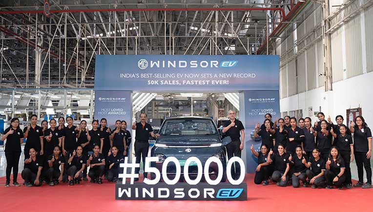 JSW MG Motor India sells 50,000 units of MG Windsor in under 400 days