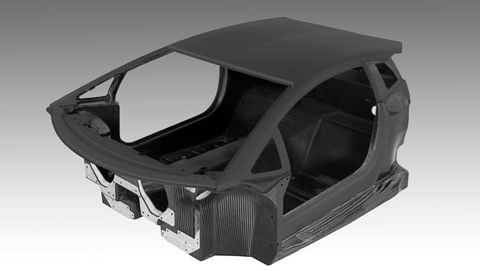 The monocoque of the Lamborghini super sports car is "single shell"