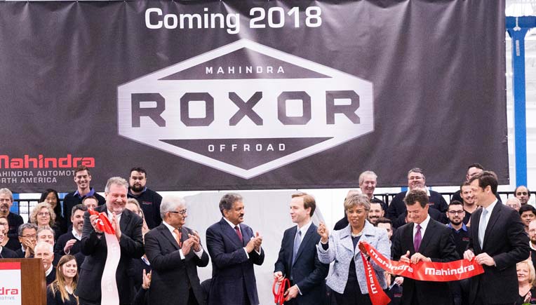 Anand Mahindra and his team in the US