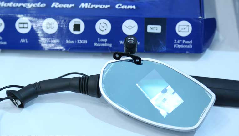 Two wheeler front and rear camera