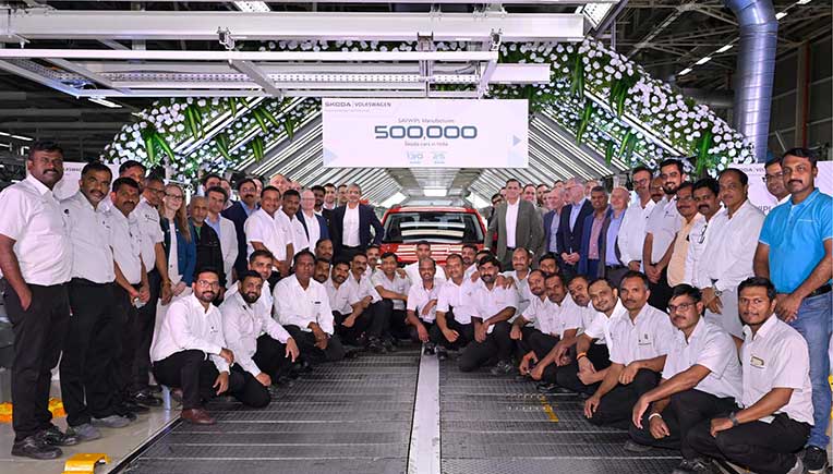 Skoda Auto has crossed a major manufacturing milestone in India, half a million cars produced in state of the art Indian manufacturing facilities.