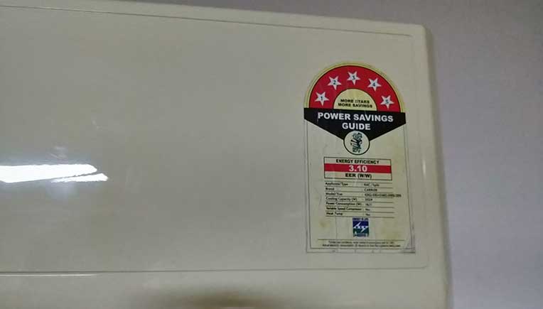 star rating label for an air-conditioner