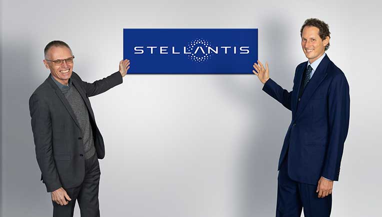Carlos Tavares and John Elkann  