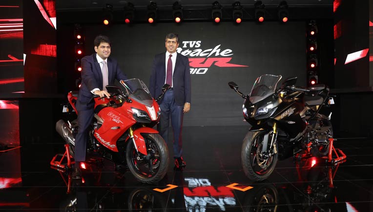 Sudarshan Venu, Joint Managing Director, and KN Radhakrishnan, President & Chief Executive Officer, TVS Motor Company 