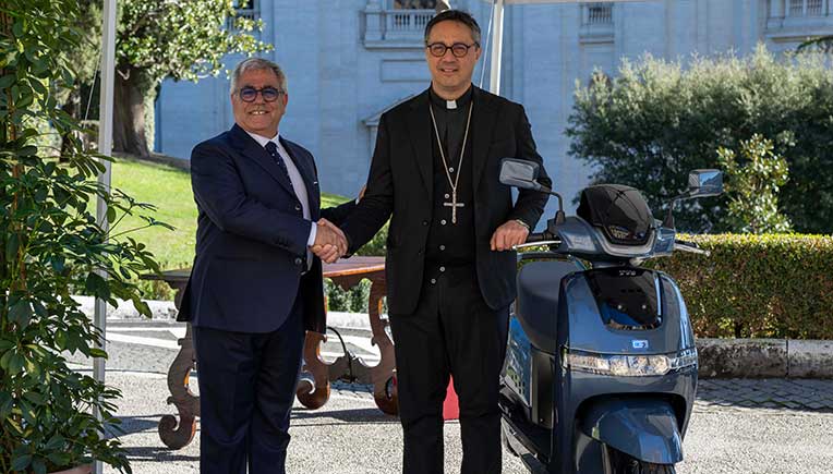 TVS Motor delivers two iQubes to Governorate of Vatican city state