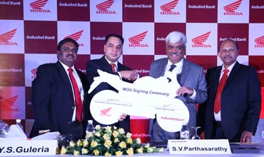 HMSI inks retail finance MoU with IndusInd Bank.