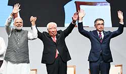 PM lays foundation stone for Suzuki electric vehicle battery plant
