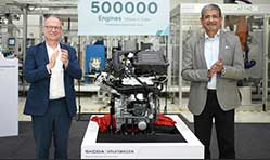 Skoda Auto Volkswagen India manufactures 500,000 engines locally  