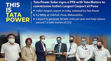 Tata Power, Tata Motors sign PPA to commission India’s largest carport at Pune