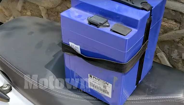 A two-wheeler lithium ion battery, pic for representation purpose only