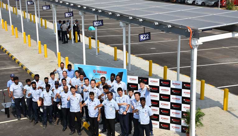 Yamaha commissions 1100 KW solar power plant at Chennai facility