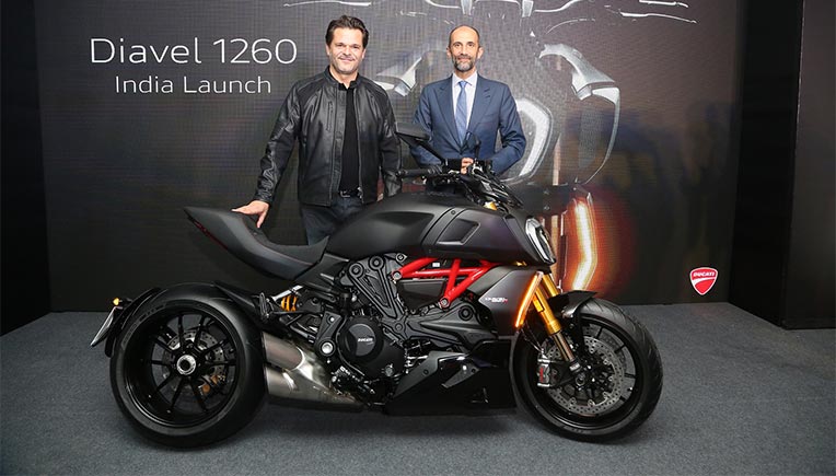 (L) Sergi Canovas, MD Ducati India  with Charge D'Affairs Pietro Sferra Carini, Embassy of Italy New Delhi