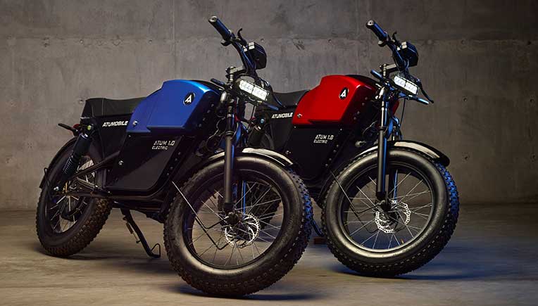 Design patent for Atum 1.0 electric bike
