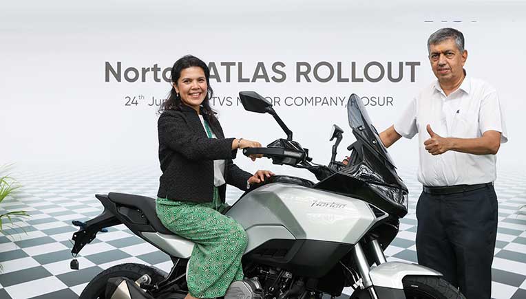 Dr. Sutapa Choudhary, British Deputy High Commissioner covering TN, Puducherry and Kerala with K. N Radhakrishnan, Director and CEO, TVS Motor Company 