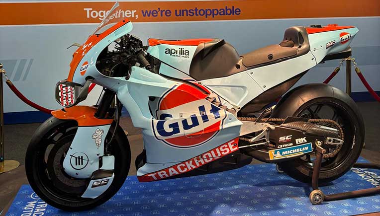 Gulf Oil showcases MotoGP Bike at India Bike Week