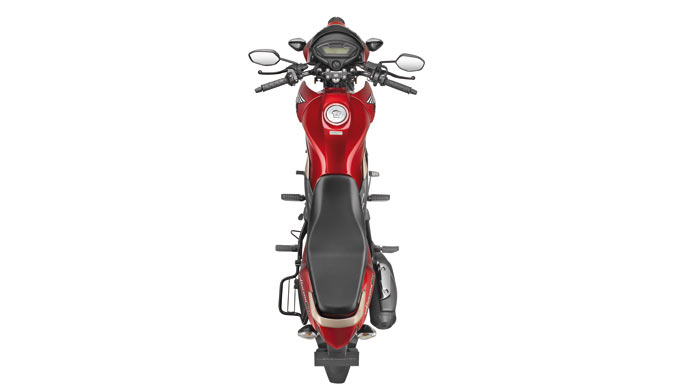 The motorcycle is 2045mm in length and  has a height of 1060mm and a wheelbase of 1324mm. 