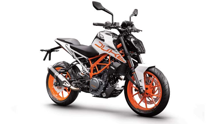 KTM 390 Duke in white