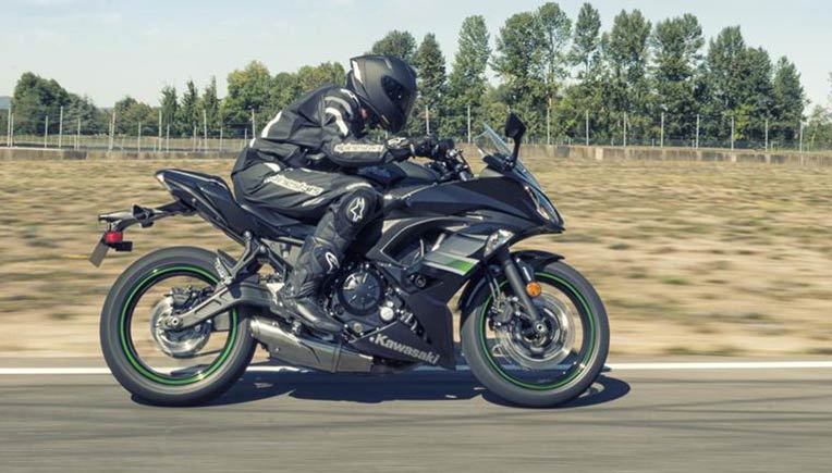 Model Year 2019 Ninja 650 in metallic flat spark black colour