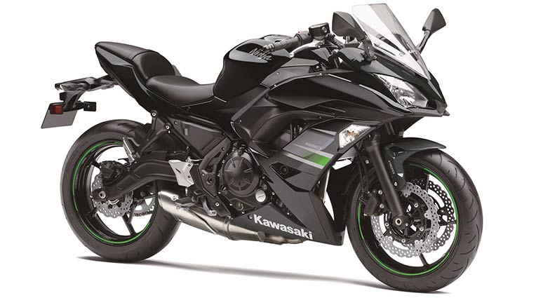 Model Year 2019 Ninja 650 in metallic flat spark black colour