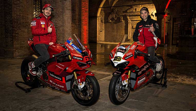 World Champions Francesco Bagnaia and Álvaro Bautista