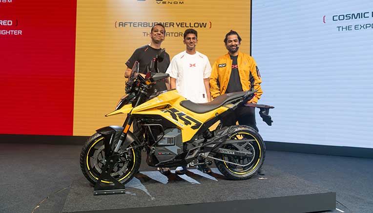 Niraj-Rajmohan,-CTO,-Vinayak-Bhat,-CPO-and-Narayan-Subramaniam,-CEO-Launched-the-X-47-Venom,-powered-by-the-new-VX-100-platform