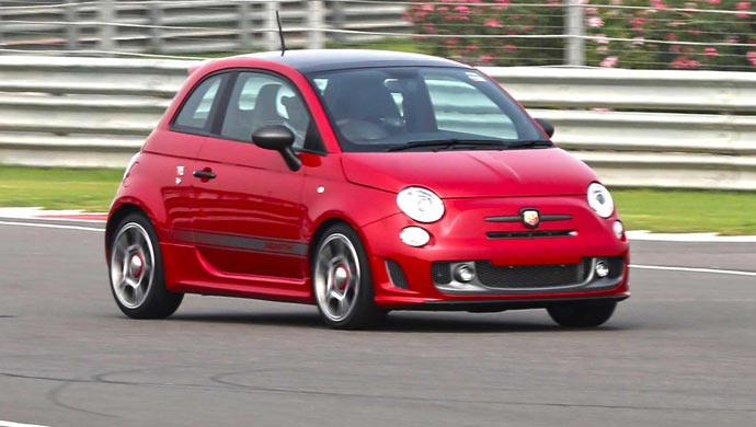 Racing the Abarth 595 Competizione at the Buddh International Circuit