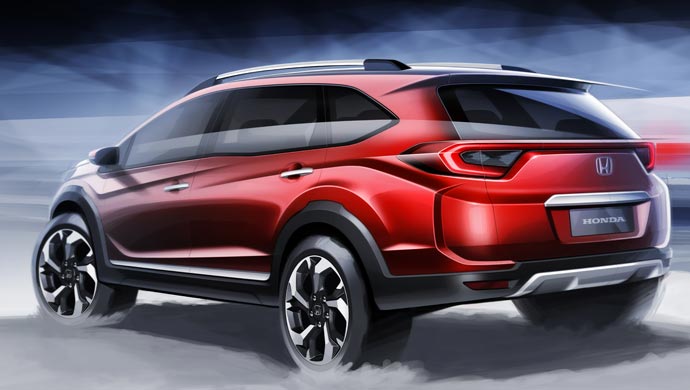 The new Honda BR-V rear shot
