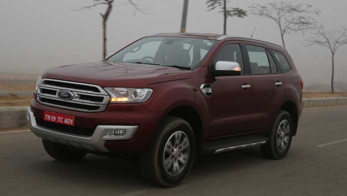 Front shot of the all new Ford Endeavour
