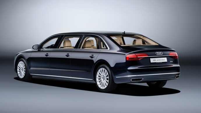 Audi A8 L extended, a rear shot