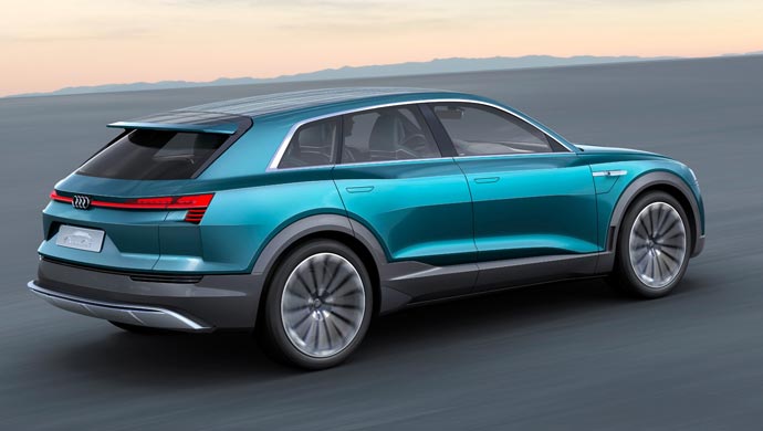 Rear shot of the Audi e-tron quattro concept