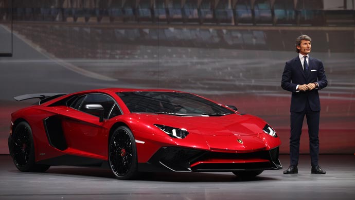 Lamborghini CEO with the Aventador LP 750-4 Superveloce