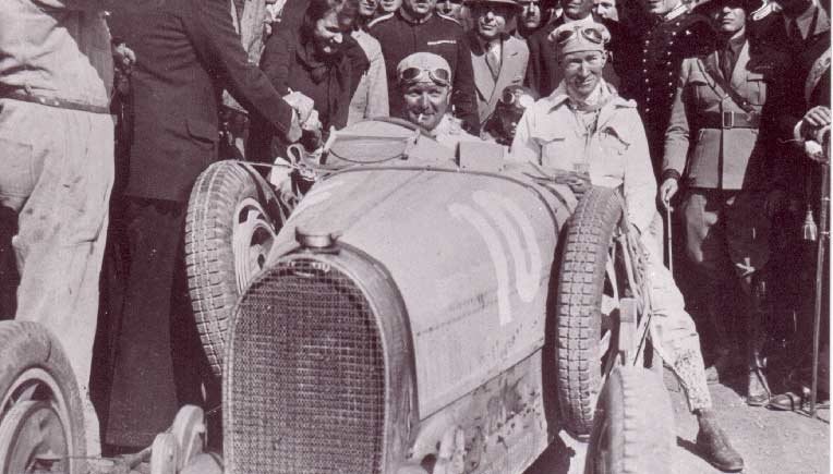 Targa Florio, 1929: Albert Divo at the wheel of the Bugatti Type 35 with which he won the demanding circuit race in Sicily, as he had done the previous year. Pic courtesy 2018 Bugatti Automobiles S.A.
