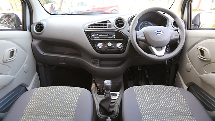 Interiors of Datsun redi-GO