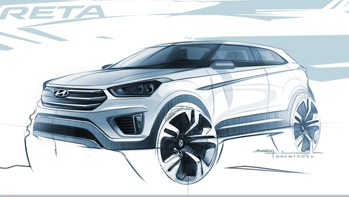 Hyundai SUV Creta, design rendering