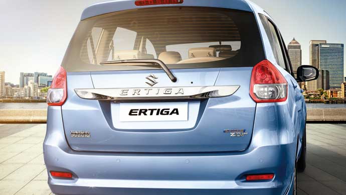 Rear shot of Maruti Suzuki all new Ertiga
