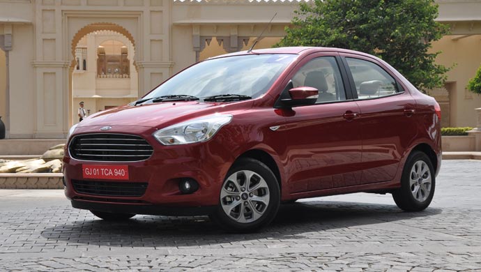 Front shot of the Ford Figo Aspire