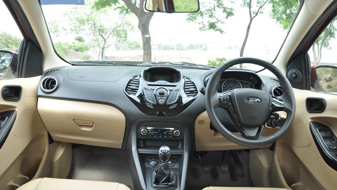 Interior shot of the Ford Figo Aspire