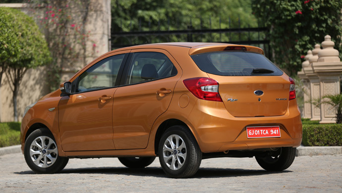 Rear shot of the new Ford Figo